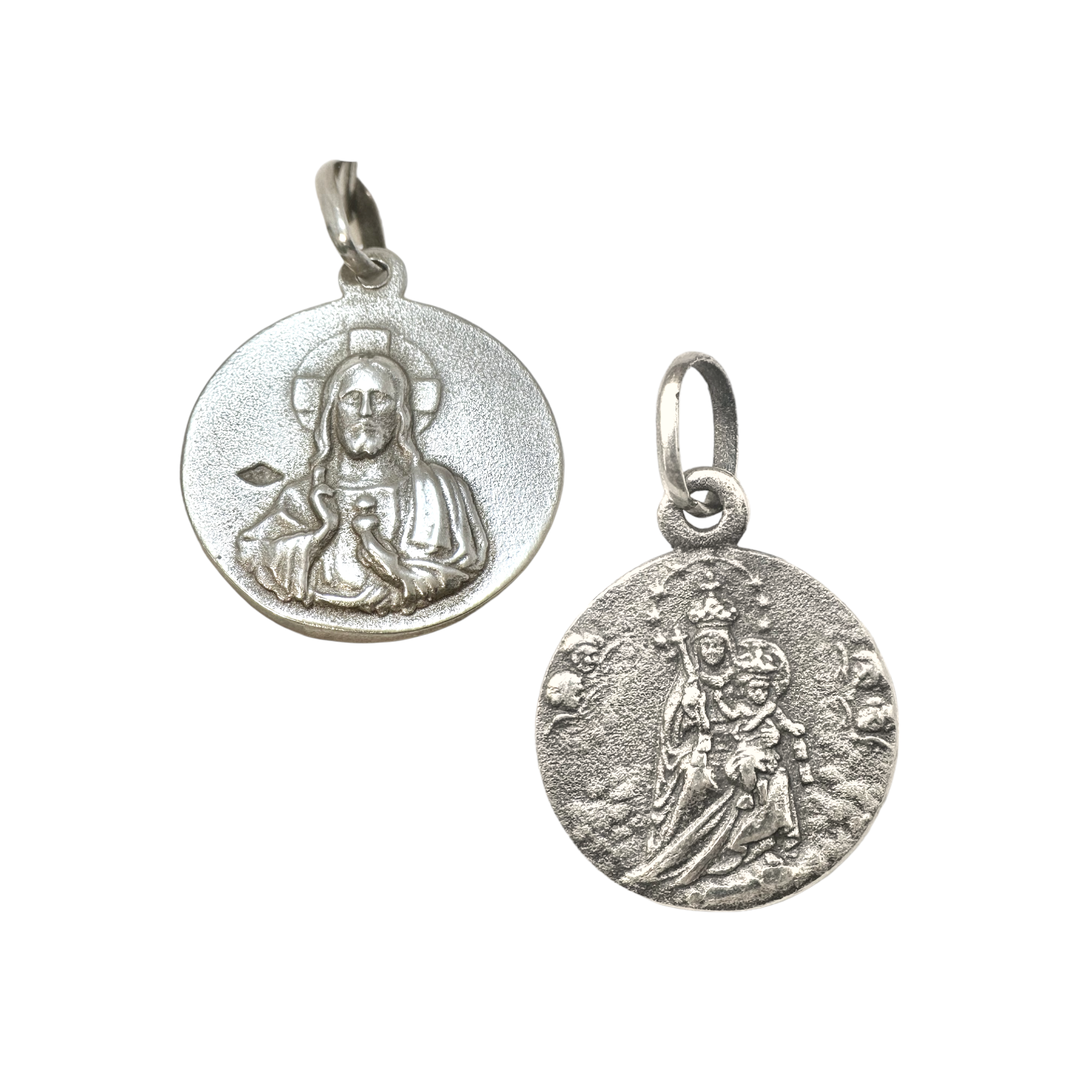 Medalla Escapulario Redondo 25mm Plata 925