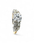 A pedido - Anillo Solitario Diamante Lab y brillantes platino