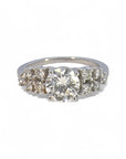 A pedido - Anillo Solitario Diamante Lab y brillantes platino