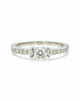 Anillo solitario accent diamante lab 0,26 ct y brillantes nat 0,03 ct