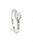 Anillo solitario diamante lab 0,75 ct platino