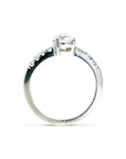 Anillo solitario diamante lab 0,75 ct platino