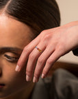 Anillo Zafiro de Colores y Oro Amarillo