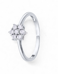 A pedido - Anillo Flor Oro Blanco y Diamantes