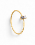 A pedido - Anillo Solitario Diamante Negro y Blanco en oro 18K