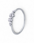 A pedido - Anillo Oro Blanco Diamantes en Diseño Irregular