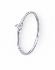 A pedido - Anillo Solitario Diamantes de Oro Blanco 18K
