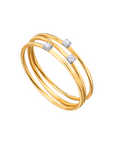 A pedido - Anillo Triple Argollas Oro y Diamantes
