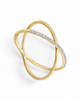 A pedido - Anillo Doble Argolla Oro Amarillo y Diamantes