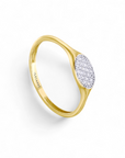 A pedido - Anillo Sello en Oro Amarillo y Diamantes