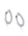 A pedido - Aros Argolla Diamantes y Oro Blanco 18K