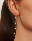 A pedido - Aros Colgantes con Perlas en oro 18K