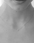 Collar Punto de Luz Diamante Negro en oro rosado 18K