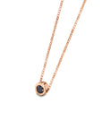 Collar Punto de Luz Diamante Negro en oro rosado 18K