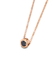 Collar Punto de Luz Diamante Negro en oro rosado 18K