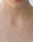 Collar Punto de Luz Diamante 0,10 ct en bisel oro 18K