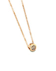 Collar Punto de Luz Diamante 0,10 ct en bisel oro 18K