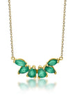 Collar Esmeraldas Corte Gota en oro 18K