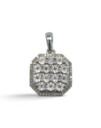 Colgante octogonal de plata 925 con diamantes de 0,25 ct en talla brillante de Sophia Schneider Joyas