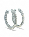 Aros Argollas ovales Diamantes 0,10 ct plata