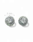 Aros Punto de Luz 0,01 ct borde diamantado plata