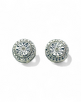 Aros Punto de Luz 0,01 ct borde diamantado plata