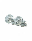 Aros Punto de Luz 0,01 ct borde diamantado plata