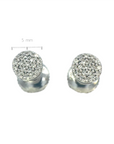 Aros punto de luz cluster 0,10 ct plata