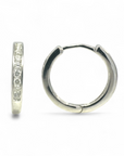 Aros Argollas Diamantes en riel 0,25 ct Oro blanco