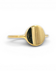 Anillo sello liso oro 18K