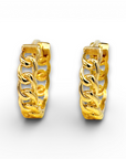 Aros argollas cadena 15 mm oro 18K