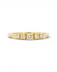 Anillo Quintillo Diamantes Corte Brillante Oro 18K