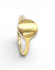 Anillo sello liso oro 18K