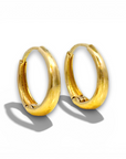 Aros argollas lisas 16 mm oro 18K