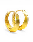 Aros argollas perfil curvo 15 mm oro 18K