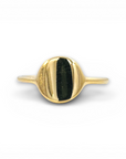 Anillo sello liso oro 18K
