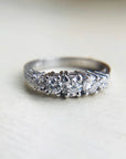 A pedido - Anillo Quintillo Brillantes en Grifa y brillantes en argolla