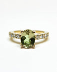 A pedido - Anillo Turmalina Verde Oval Grifa