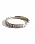 A pedido - Anillo Cintillo Brillantes Riel ruleteado