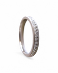 A pedido - Anillo Cintillo Brillantes Riel ruleteado