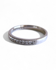 A pedido - Anillo Cintillo Brillantes Riel ruleteado