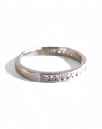 A pedido - Anillo Cintillo Brillantes Riel ruleteado