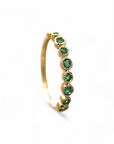 Anillo Cintillo Esmeraldas Bisel ruleteado