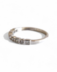 Anillo Cintillo Brillantes y princess Oro 14K