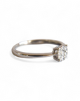 A pedido - Anillo Solitario Brillantes Cluster