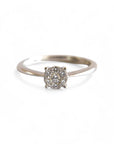 A pedido - Anillo Solitario Brillantes Cluster