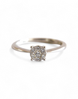 A pedido - Anillo Solitario Brillantes Cluster