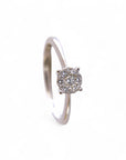 A pedido - Anillo Solitario Brillantes Cluster