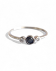 A pedido - Anillo Tricillo Diamante Negro bisel