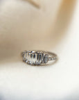 Anillo Quintillo Diamantes Baguette 1,0 Ct en Platino